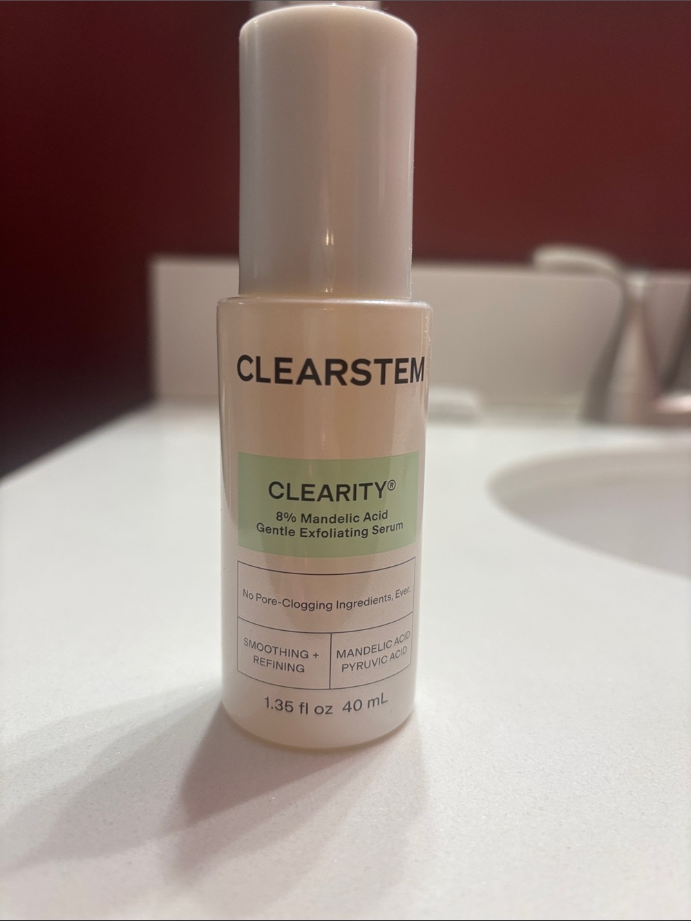 ClearStem Clearity 8% Mandelic Acid Gentle Exfoliating Serum — White